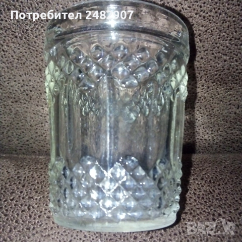 Стара стъклена чашка, снимка 4 - Антикварни и старинни предмети - 51933510