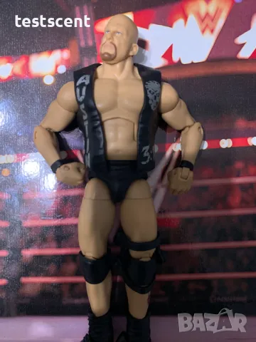 Екшън фигура WWE Stone Cold Steve Austin Ледения Стив Остин Mattel Elite figure играчка WWF WCW, снимка 2 - Други - 48438531