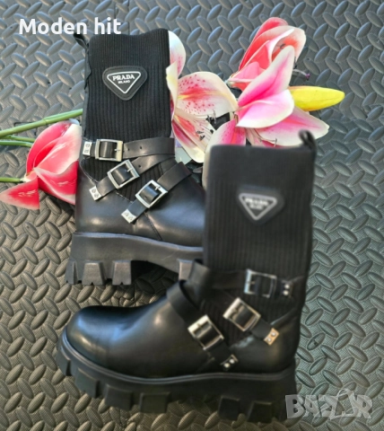 PRADA дамски боти висок клас реплика, снимка 7 - Дамски боти - 52261487