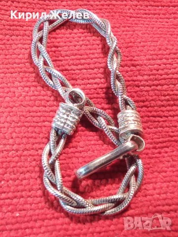 РЕТРО АРТ ПЛЕТКА СРЕБЪРНА ГРИВНА СРЕБРО ВИСОКА ПРОБА с ЩЕМПЕЛ на БИЖУТЕРА Стара РЪЧНА РАБОТА 48642, снимка 11 - Антикварни и старинни предмети - 48492812