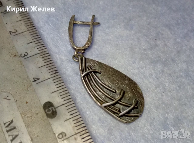 ШАРМАНТНА СТИЛНО ОРНАМЕНТИРАНА СРЕБЪРНА ОБЕЦА СРЕБРО 925 РЪЧНА АРТ ИЗРАБОТКА 43999, снимка 6 - Обеци - 50532264