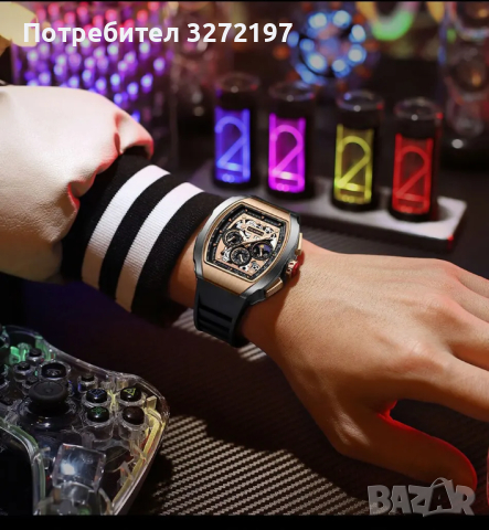 2024 FOXBOX луксозен кварцов часовник,водоустойчив,хронограф, снимка 4 - Мъжки - 45009800