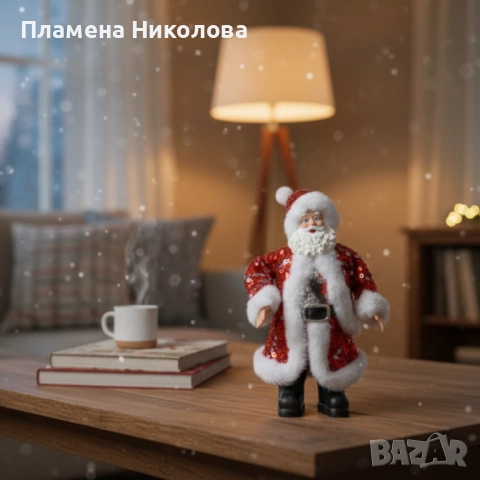 Декоративен дядо Коледа с пайети – Стилен акцент за всеки дом, снимка 3 - Декорация за дома - 52658826