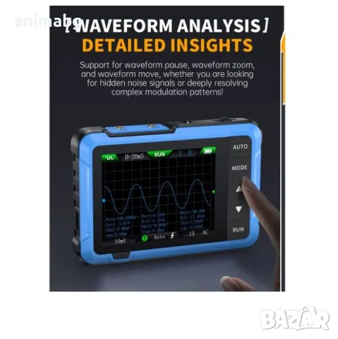 ANIMABG Цифров осцилоскоп и сигнал генератор, 2в1, DSO510, 10MHz, снимка 3 - Друга електроника - 49007629