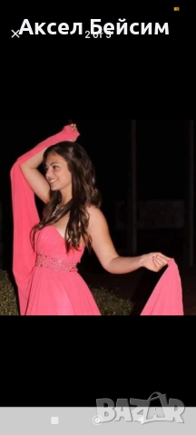 ВЕЛИКОЛЕПНА БАЛНА РОКЛЯ В НАСИТЕН  РОЗОВ ЦВЯТ, ИЗРАБОТЕНА ПО ПОРЪЧКА , снимка 3 - Рокли - 52620385