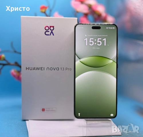ГАРАНЦИОНЕН!!! Huawei nova 13 Pro, 12GB RAM, 512GB, Green 