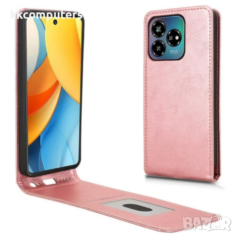 ZTE Axon 60 Lite / Blade V60 Design / Blade V60 Vita Magnetic/ Card Slot Кожен Калъф и Скрийн Протек, снимка 3 - Калъфи, кейсове - 50653463