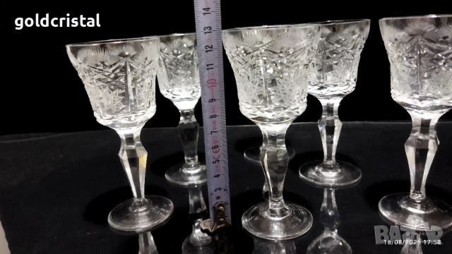 Кристални чаши , снимка 2 - Антикварни и старинни предмети - 46337157
