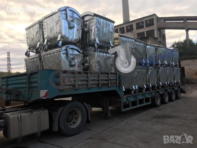 Метален контейнер за смет тип ”Бобър” 1100 л - поцинкован, усилен корпус, 4 колела, снимка 3 - Друго - 52273286