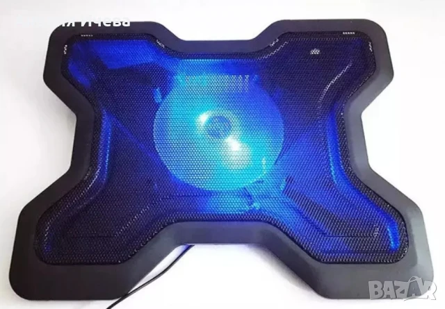 Охладител за лаптоп – Мощно охлаждане с безшумен вентилатор и RGB ефект, снимка 2 - Други - 50575151