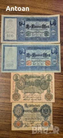 Германски марки 1904 - 1923, снимка 3 - Нумизматика и бонистика - 52939245
