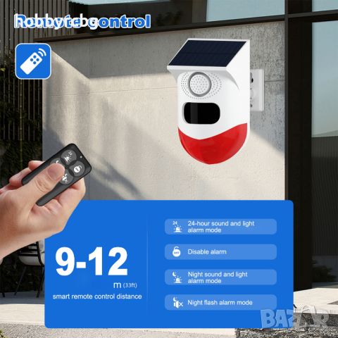 CT80WR, Външна соларна WI-FI аларма 120dB и връзка към телефон, снимка 2 - Други - 45078190