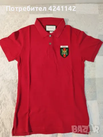 Тениска тип поло GUCCI червена / Polo Shirt GUCCI color red, снимка 1 - Тениски - 47315259