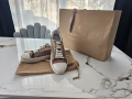 Обувки Burberry White/Beige Nova Check Canva, снимка 4