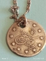 Сребърно колие с медальон османска тугла красива плетка 21187, снимка 2