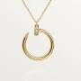 CARTIER Nail Juste un Clou Gold Diamonds Pendant Дамско Колие Пирон, снимка 10
