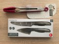 Ножове за сирена Ernesto от закалена стомана, с подарък щипка за грил, снимка 1 - Прибори за хранене, готвене и сервиране - 45811013