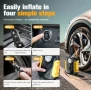 Мощен CaRSun 12V компресор за гуми – запалка, LED, защита от пренапомпване, снимка 4