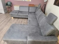 ПРОМОЦИЯ!!! П - образен ъглов диван от плат тъмно сив MM-ZE1037, снимка 6