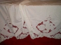Ретро покривка -перде бяла рязана бродерия, снимка 2