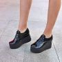 🖤Стилни дамски обувки на платформа лак🖤, снимка 1 - Дамски ежедневни обувки - 45383837