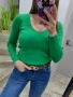 Зелен дамски пуловер, снимка 1