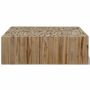 Маса за кафе, натурална тикова дървесина, 90x50x35 см , снимка 1 - Маси - 45527919