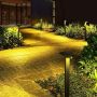 Lenlun Водоустойчиви градински соларни лампи с топли LED светлини, 6 броя, пейзажно осветление 