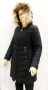 Големи размери дамско яке с естествен пух код - черно, снимка 3