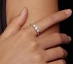 Сребърен пръстен 1.1 карата с мойсанит диамант (сертификати) , снимка 1