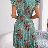 Ваканционна дамска елегантна рокля с кръгло деколте, без ръкави, 3цвята , снимка 18 - Рокли - 45368708
