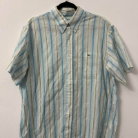 Риза Lacoste - Regular Fit XXL (бяло, зелено и синьо), снимка 1 - Ризи - 44996004