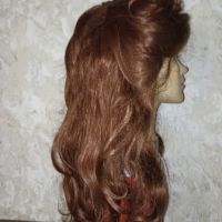 Дълга кестенява чуплива перука, снимка 1 - Аксесоари за коса - 45088416