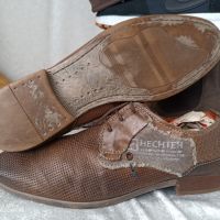 мъжки обувки от естествена кожа DANIEL HECHTER® MEN´S LEATHER LOW SHOES - COGNAC BROWN, N- 43 - 44, снимка 16 - Ежедневни обувки - 45543297