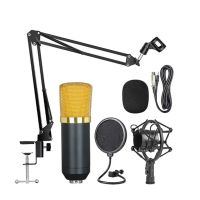 Студио микрофон BM 700, Кондензаторен, Звукова карта, Пълен комплект, снимка 2 - Микрофони - 45673263