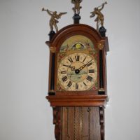 Голям стар стенен часовник- перфектен, снимка 8 - Антикварни и старинни предмети - 45570066