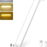 Безжична гардеробна лампа акумулаторна със сензор за движение 146 LED 40CM USB-C, димируема, снимка 1 - Лед осветление - 45079186