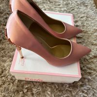 Розови токчета, снимка 2 - Дамски елегантни обувки - 45266157