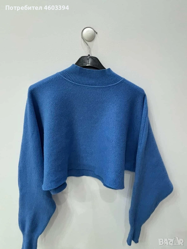 син пуловер, снимка 1