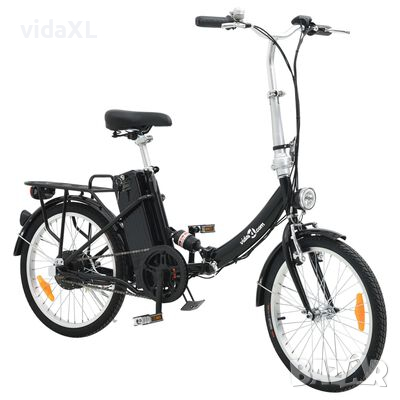 vidaXL Сгъваем електрически велосипед с литиево-йонна батерия алуминий（SKU:90815, снимка 1