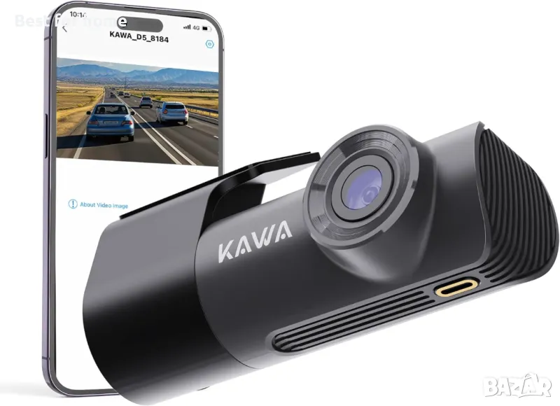 WiFi Мини даш камера  за автомобил с гласов контрол KAWA, снимка 1