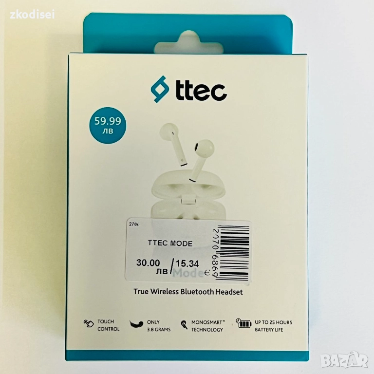 Bluetooth Слушалки TTEC MODE, снимка 1