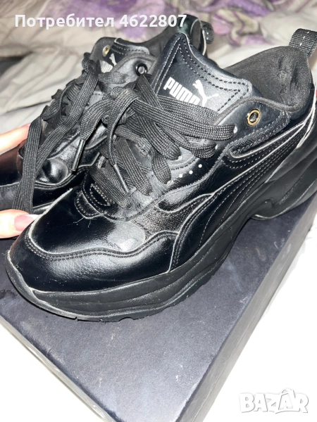 Дамски маратонки с висока пладформа на пума, снимка 1