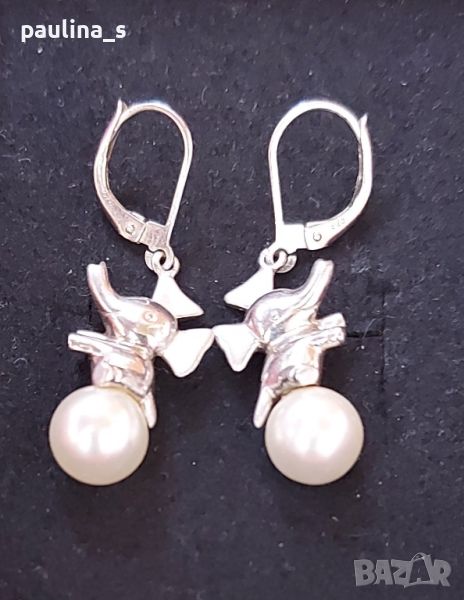 Сребърни обеци с перли "Акоя" / Akoya pearls, снимка 1