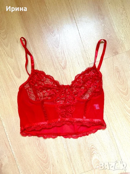 ❤️ Червен сутиен без банели, без закопчалка – размер S ❤️, снимка 1