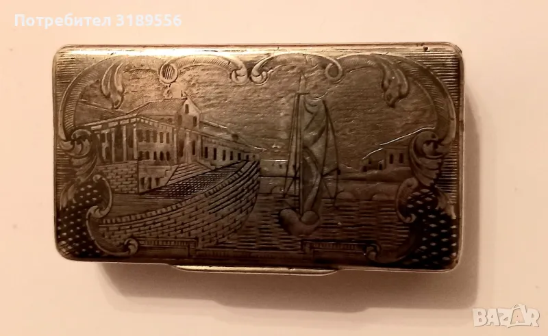 стара сребърна кутия за енфие царска Русия, снимка 1