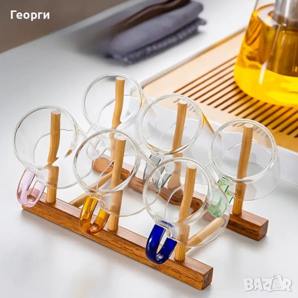 6 чаши от високо боросиликатно стъкло, снимка 1