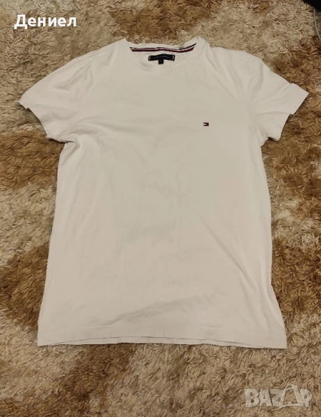 Оригинална Tommy Hilfiger - Мъжка тениска, Памук, БЯЛА, Бял, снимка 1