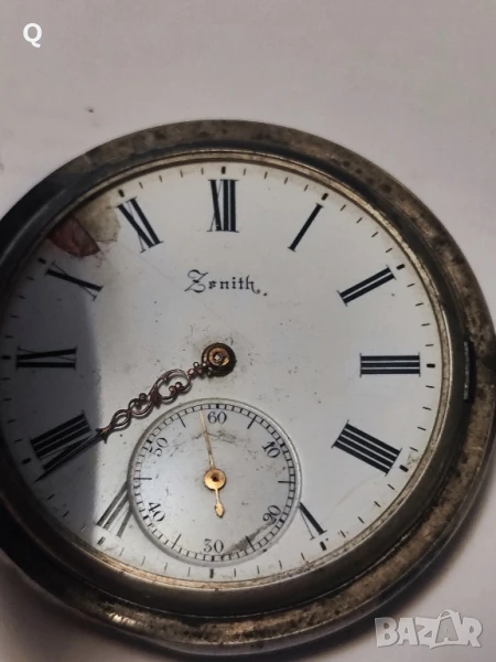сребърен джобен часовник ZENITH, снимка 1