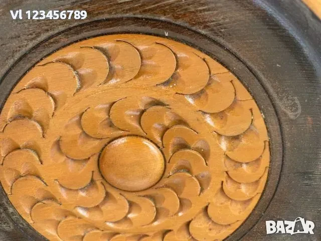 Дърворезба - чиния 28 СМ, снимка 1